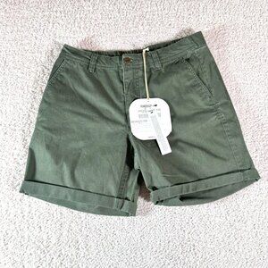 Toad and Co Womens Cottonwood Boyfriend Shorts Green Bermuda Size 2 NWT Outdoor